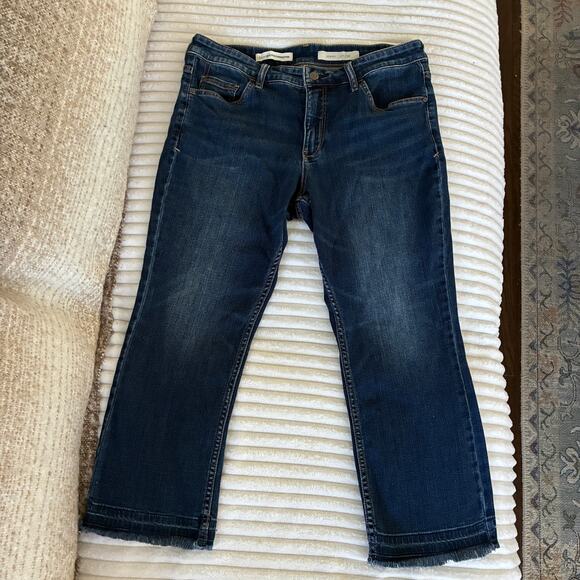 Pilcro and the Letterpress Anthropolgie Jeans W 32 Script inseam 24 raw edge hem - Picture 1 of 3